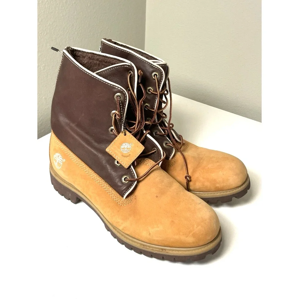 Timberland Work Boots Men's Size 10‎ M Brown Wheat Nubuck Leather Outdoor